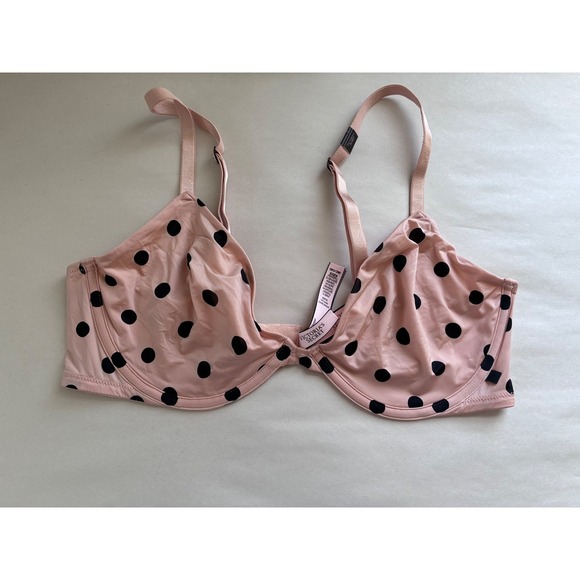Victoria's Secret Other - NWT Victoria's Secret Pink Black Polka Dot Unlined Demi Bra 38C